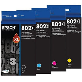 4 x Genuine Epson 802XL High Yield Ink Cartridge C13T356192 - C13T356492
