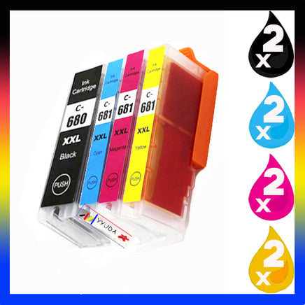 8 x Compatible Canon PGI-680XXL CLI-681XXL Extra High Yield Ink Cartridge