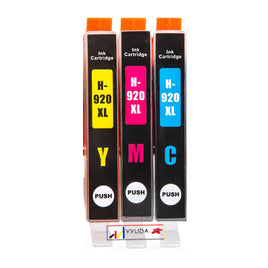 3 x Compatible HP 920XL CMY High Yield Colour Ink Cartridge CD972AA - CD974AA