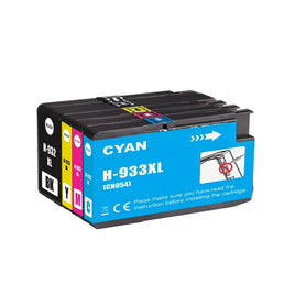 12 x Compatible HP 932XL 933XL High Yield Ink Cartridge CN053AA - CN056AA (3BK 3C 3M 3Y)