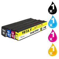 
              4 x Compatible HP 981A Ink Cartridge J3M71A - J3M68A
            