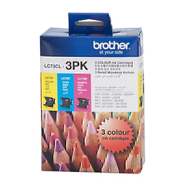 1 x Genuine Brother LC73 CMY Colour Pack Ink Cartridge LC-73CL3PK (1C 1M 1Y) - Up to 600 Pages