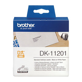 1 x Genuine Brother DK11201 White Label Roll 29mm x 90mm