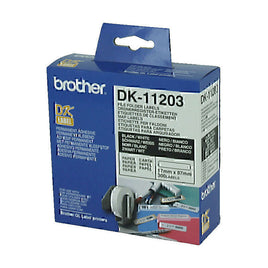 1 x Genuine Brother DK11203 White Label Roll 17mm x 87mm