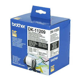 1 x Genuine Brother DK11209 White Label Roll 29mm x 62mm - 800 Labels per Roll