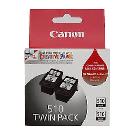 1 x Genuine Canon PG-510 "TWIN PACK" Black Ink Cartridge - 220 Pages x 2 Pcs