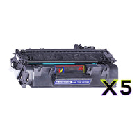 
              5 x Compatible HP 05A Black Toner Cartridge CE505A
            