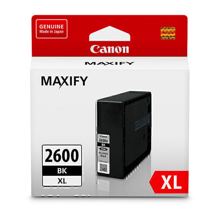 1 x Genuine Canon PGI-2600XL Black Ink Cartridge - 2,500 Pages