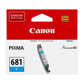 1 x Genuine Canon CLI-681 Cyan Ink Cartridge