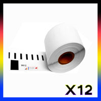 
              12 x Compatible Dymo 99012 / S0722400 White Label Roll 36mm x 89mm - 260 Labels per Roll
            
