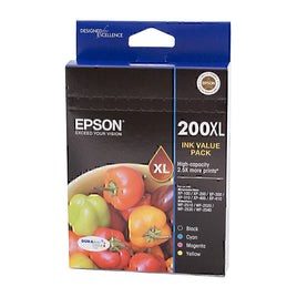 1 x Genuine Epson 200XL Value Pack 4 Colour Ink Cartridge C13T201692
