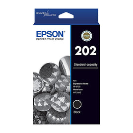 1 x Genuine Epson 202 Black Ink Cartridge C13T02N192