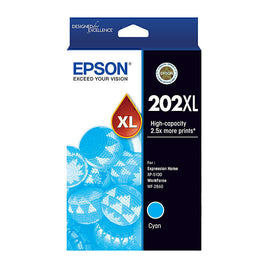 1 x Genuine Epson 202XL Cyan Ink Cartridge C13T02P292