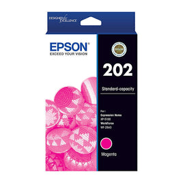 1 x Genuine Epson 202 Magenta Ink Cartridge C13T02N392