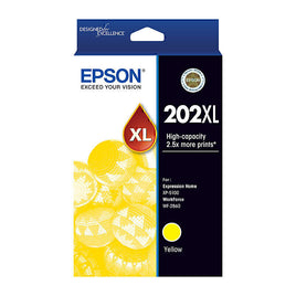 1 x Genuine Epson 202XL Yellow Ink Cartridge C13T02P492