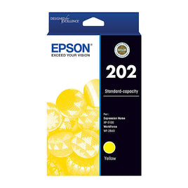 1 x Genuine Epson 202 Yellow Ink Cartridge C13T02N492