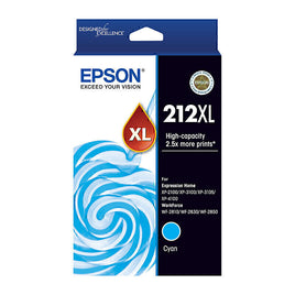 1 x Genuine Epson 212XL Cyan Ink Cartridge C13T02X292