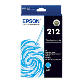 1 x Genuine Epson 212 Cyan Ink Cartridge C13T02R292