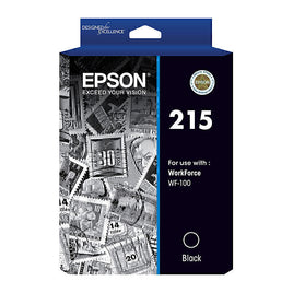 1 x Genuine Epson 215 Black Ink Cartridge C13T215192