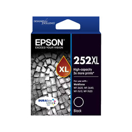 1 x Genuine Epson 252XL Black Ink Cartridge C13T253192