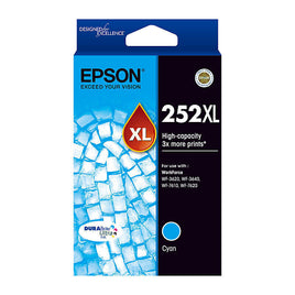 1 x Genuine Epson 252XL Cyan Ink Cartridge C13T253292