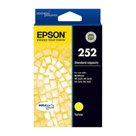 1 x Genuine Epson 252 Yellow Ink Cartridge C13T252492