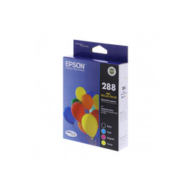 1 x Genuine Epson 288 Value Pack 4 Colour Ink Cartridge C13T305692