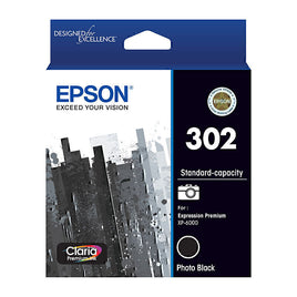 1 x Genuine Epson 302 Photo Black Ink Cartridge C13T01W192