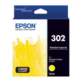 1 x Genuine Epson 302 Yellow Ink Cartridge C13T01W492
