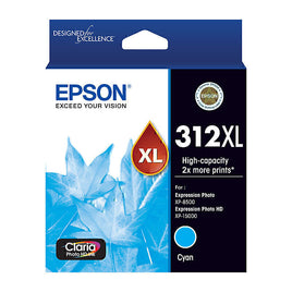 1 x Genuine Epson 312XL Cyan Ink Cartridge C13T183292