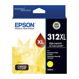 1 x Genuine Epson 312XL Yellow Ink Cartridge C13T183492