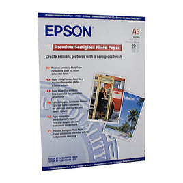 Genuine Epson S041334 Premium Semigloss Photo Paper 250gsm A3 - 20 sheets