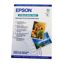 Genuine Epson S041342 Archival Matte Paper 192gsm A4 - 50 sheets