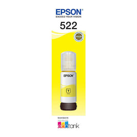 1 x Genuine Epson T522 Yellow EcoTank Ink Bottle C13T00M492