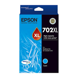 1 x Genuine Epson 702XL High Yield Cyan Ink Cartridge C13T345292 - 950 Pages