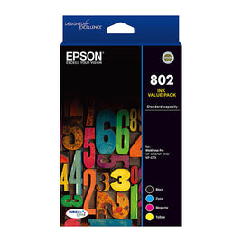 1 x Genuine Epson 802 Value Pack 4 Colour Ink Cartridge C13T355692
