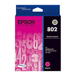 1 x Genuine Epson 802 Magenta Ink Cartridge C13T355392