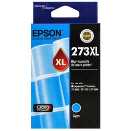 1 x Genuine Epson 273XL Cyan Ink Cartridge C13T275292 - 650 Pages