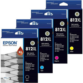 4 x Genuine Epson 812XL Ink Cartridge C13T05E192 - C13T05E492