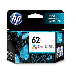 1 x Genuine HP 62 Tri Colour Ink Cartridge C2P06AA