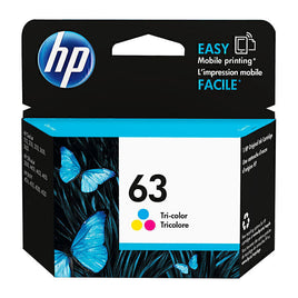 1 x Genuine HP 63 Tri Colour Ink Cartridge F6U61AA