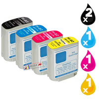 
              5 x Compatible HP 10 + HP 82 Ink Cartridge C4844AA, C4911A - C4913A
            