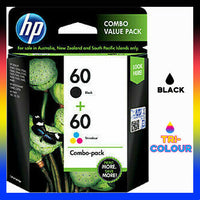 
              2 x Genuine HP 60 Combo Pack Ink Cartridge CC640WA + CC643WA
            