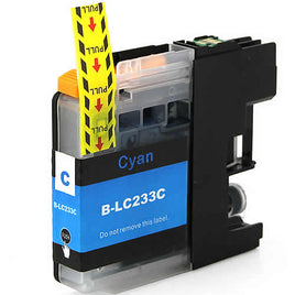 1 x Compatible Brother LC233C Cyan Ink Cartridge LC-233C - 550 Pages