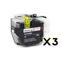 
              3 x Compatible Brother LC3329XLBK Black Ink Cartridge LC-3329XLBK
            