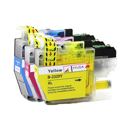 3 x Compatible Brother LC3329XL CMY High Yield Colour Ink Cartridge LC-3329XL [1C 1M 1Y]
