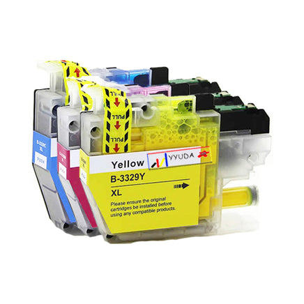 3 x Compatible Brother LC3329XL CMY High Yield Colour Ink Cartridge LC-3329XL [1C 1M 1Y]