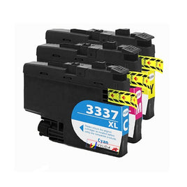 3 x Compatible Brother LC3337 CMY High Yield Colour Ink Cartridge LC-3337 (1C 1M 1Y)
