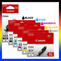 
              6 x Genuine Canon PGI-650XL CLI-651XL Ink Cartridge (1BK 1PBK 1C 1M 1Y 1GY)
            