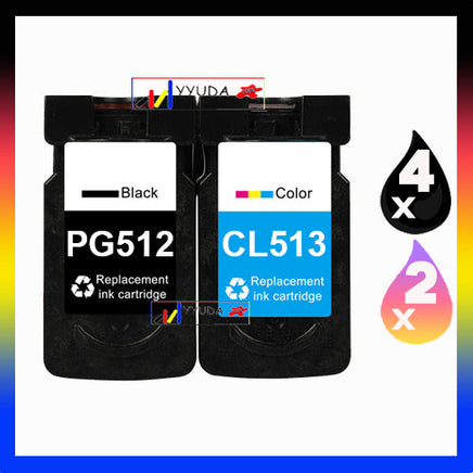 6 x Compatible Canon PG-512 CL-513 Ink Cartridge